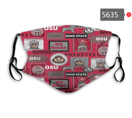 2020 NCAA Ohio State Buckeyes #5 Dust mask with filter